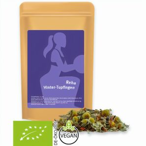 Kräutertee Bergtee & Zitrus, ca. 15g, Kraftpapierdose Mini schwarz