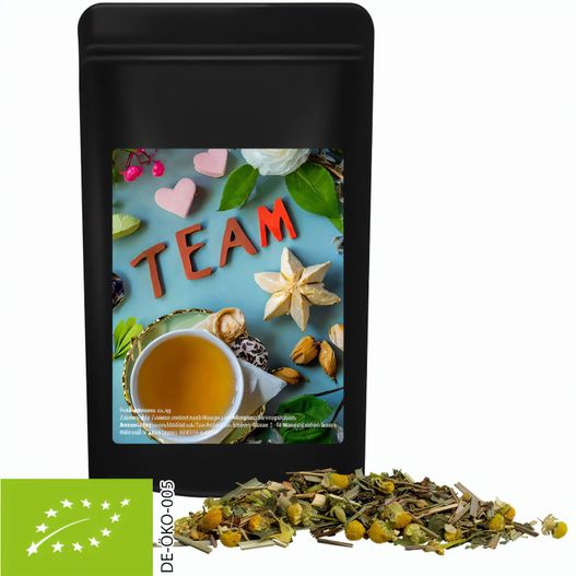 Bio Kräutertee Kräuterfantasie, ca. 20g, Standbeutel Midi schwarz (Bild 1)