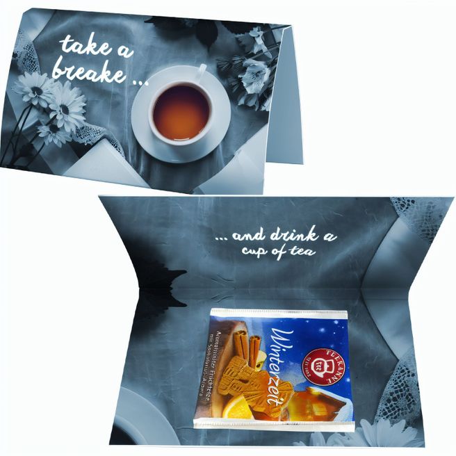 Beuteltee Winterzeit, ca. 3g, Werbekarte A6 gefaltet