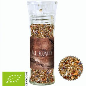 Bio Gewürzmischung Alleskönner, ca. 50g, transparente Gewürzmühle