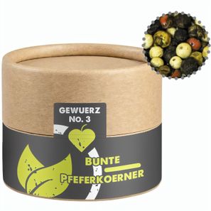 Gewürzmischung bunte Pfefferkörner, ca. 38g, Kraftpapierdose Mini