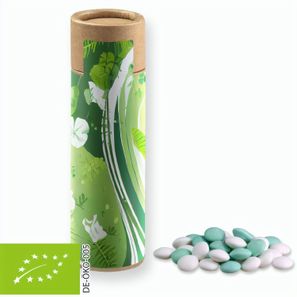 Bio Mint Schokolinsen, ca. 30g, Kraftpapierrolle