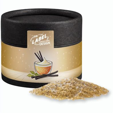 Produktabbildung Vanillezucker, ca. 55g, Kraftpapierdose Mini schwarz Vanillezucker, ca. 55g, Kraftpapierdose Mini schwarz