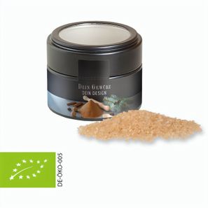 Bio Gewürzmischung Lebkuchen, ca. 70g, Metalldose Mini mit Sichtfenster schwarz