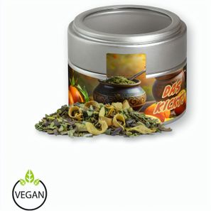 Matetee Orange, ca. 40g, Metalldose Midi silber