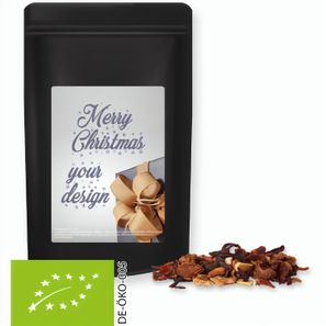 Bio Glühweingewürz fein, ca. 55g, Standbeutel Midi schwarz