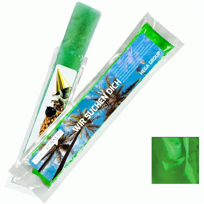 Wassereis Waldmeister (grün), 40 ml, Express Schlauchtüte mit Etikett