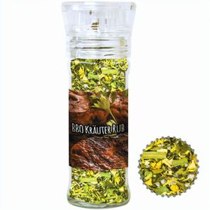 Gewürzmischung BBQ Kräuter Rub, ca. 30g, transparente Gewürzmühle