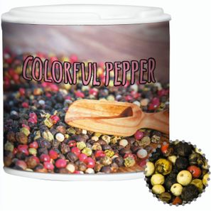Gewürzmischung bunte Pfefferkörner, ca. 20g, Gewürzpappstreuer