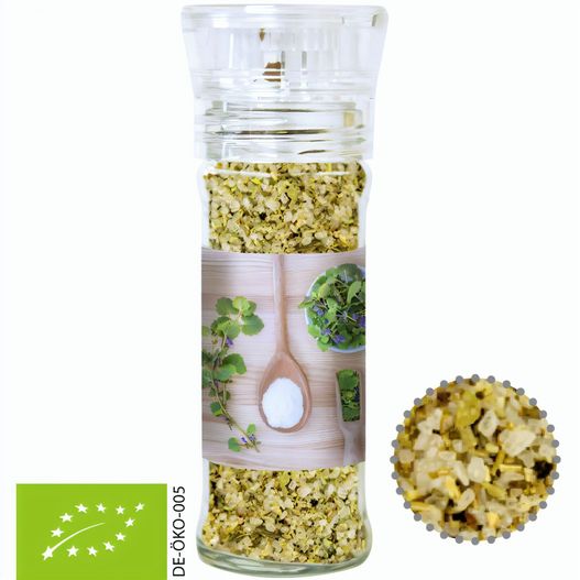 Bio Gewürzmischung Kräutersalz, ca. 50g, transparente Gewürzmühle (Bild 1)