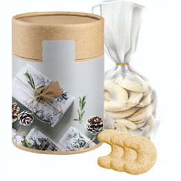 Vanillekipferl, ca. 100g, Beutel in Kraftpapierdose Maxi