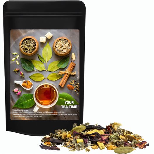 Ayurveda Relax-Tee, ca. 20g, Standbeutel Mini schwarz (Bild 1)
