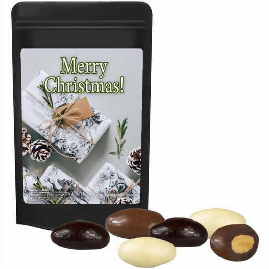 Produktabbildung Mandel-Schoko-Trio, ca. 30g, Standbeutel Mini schwarz Mandel-Schoko-Trio, ca. 30g, Standbeutel Mini schwarz (Bild 1)