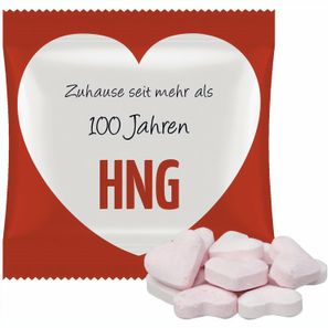 Brause-Herzen Mix Erdbeere und Wildkirsche, ca. 10g, Mini-Tüte