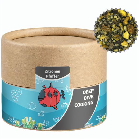 Gewürzmischung Zitronen-Pfeffer, ca. 40g, Kraftpapierdose Mini (Bild 1)