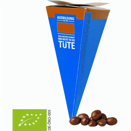 Bio Schoko-Erdnüsse, ca. 30g, Präsent-Pyramide (Bild 1)
