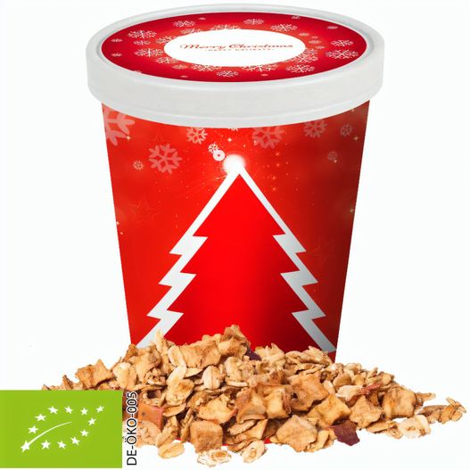 Bio Crunchy Weihnachtsmüsli Apfel-Zimt, ca. 60g, Snackbecher Maxi (Bild 1)