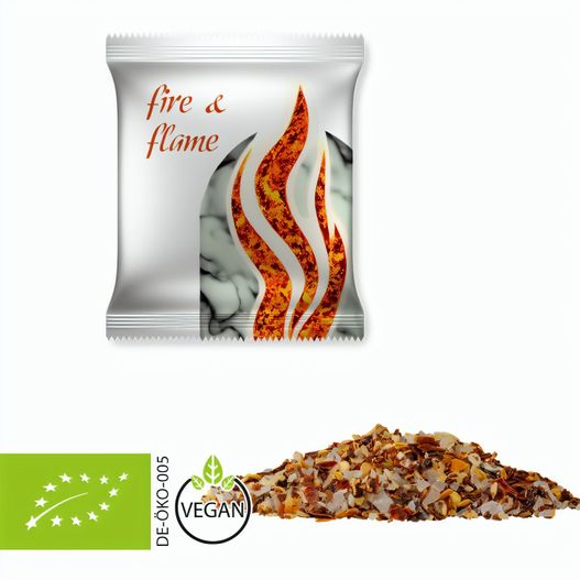 Produktabbildung Bio Gewürzmischung Feuer und Flamme, ca. 10g, Gewürz Midi-Tüte Bio Gewürzmischung Feuer und Flamme, ca. 10g, Gewürz Midi-Tüte (Bild 1)