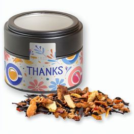 Omas Bratäpfelchen Tee, ca. 30g, Metalldose Mini mit Sichtfenster schwarz