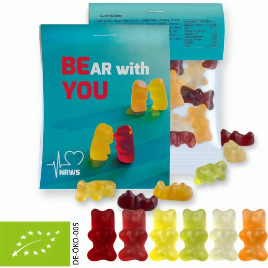 Bio Gummibärchen, ca. 15g, Express Midi-Tüte mit Werbereiter (Bild 1)