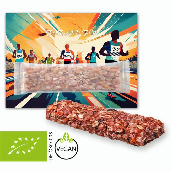 Bio Müsliriegel Multikorn-Himbeere, ca. 30g, Werbekarte