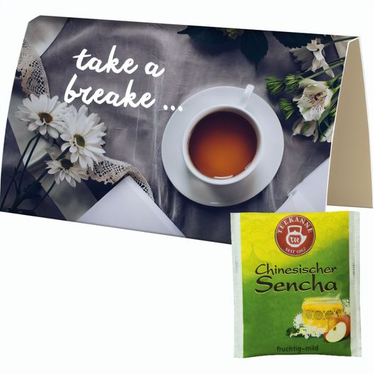 Produktabbildung Beuteltee Chinesischer Sencha, ca. 1,75g, Werbekarte A6 gefaltet Beuteltee Chinesischer Sencha, ca. 1,75g, Werbekarte A6 gefaltet (Bild 1)