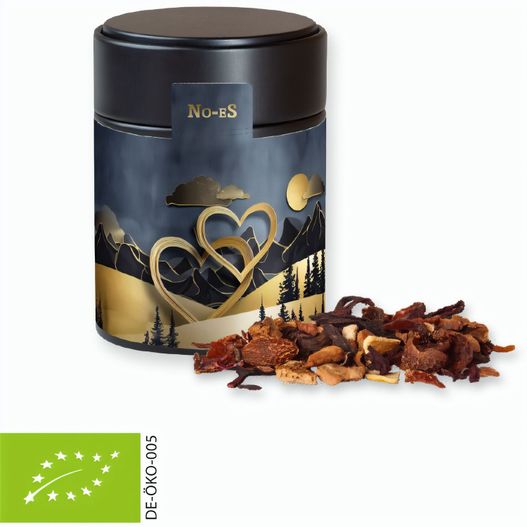 Produktabbildung Bio Glühweingewürz fein, ca. 60g, Metalldose Midi schwarz Bio Glühweingewürz fein, ca. 60g, Metalldose Midi schwarz (Bild 1)