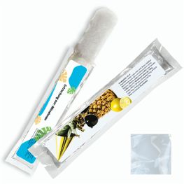 Wassereis Zitrone (weiß), 40 ml, Express Schlauchtüte mit Etikett