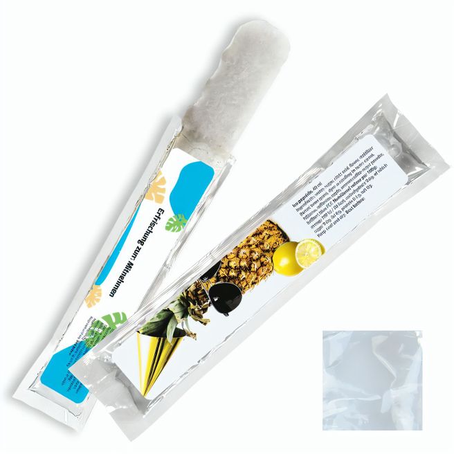 Wassereis Zitrone (weiß), 40 ml, Express Schlauchtüte mit Etikett