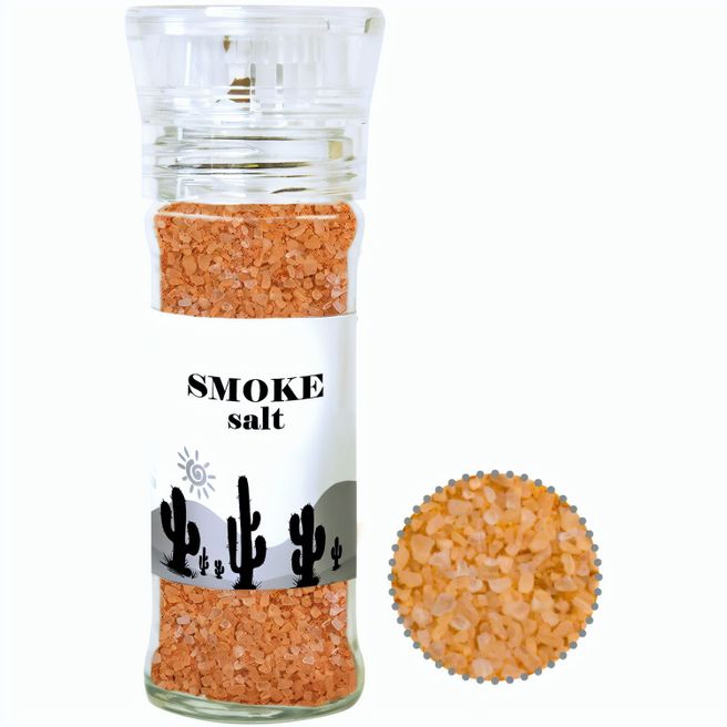 Produktabbildung Gewürzmischung Rauch-Salz grob, ca. 90g, transparente Gewürzmühle Gewürzmischung Rauch-Salz grob, ca. 90g, transparente Gewürzmühle