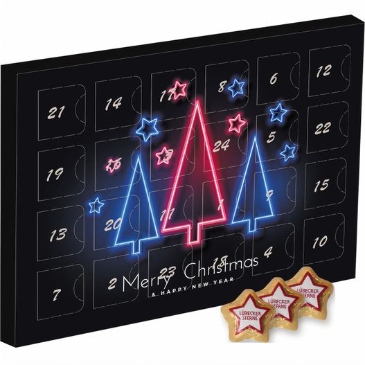 Lübecker Marzipansterne, ca. 300g, Adventskalender Midi (Bild 1)