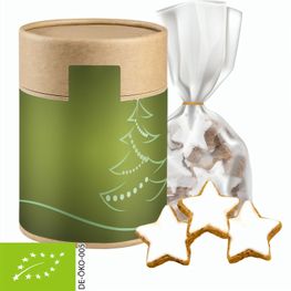 Bio Zimtsterne, ca. 100g, Beutel in Kraftpapierdose Maxi