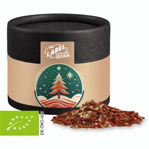 Bio Weihnachts Gewürzmischung Salat, ca. 30g, Kraftpapierdose Mini schwarz