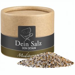 Mediterranes Salz, ca. 50g, Kraftpapierdose Mini