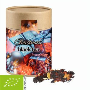 Bio Weihnachts Schwarztee, ca. 125g, Kraftpapierdose Maxi