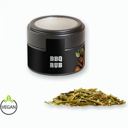 Gewürzmischung BBQ Kräuter Rub, ca. 40g, Metalldose Mini mit Sichtfenster schwarz