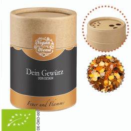 Produktabbildung Bio Gewürzmischung Feuer und Flamme, ca. 75g, Kraftpapierstreuer Midi Bio Gewürzmischung Feuer und Flamme, ca. 75g, Kraftpapierstreuer Midi