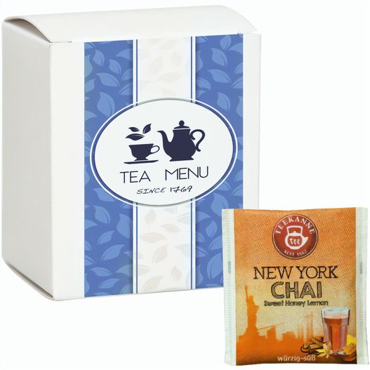 Produktabbildung Beuteltee New York Chai, 5 Stück, 8,75g, Faltschachtel Beuteltee New York Chai, 5 Stück, 8,75g, Faltschachtel (Bild 1)