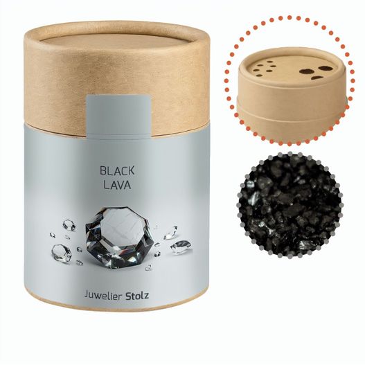 Gewürzmischung Black Lava Salz, ca. 135g, Kraftpapierstreuer Midi (Bild 1)
