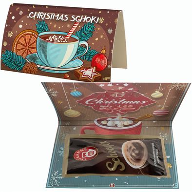 Produktabbildung Heiße Schokolade, ca. 25g, Werbekarte A5 gefaltet Heiße Schokolade, ca. 25g, Werbekarte A5 gefaltet