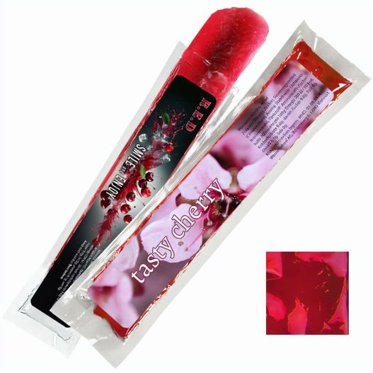 Wassereis Kirsche (rot), 40 ml, Express Schlauchtüte mit Etikett (Bild 1)
