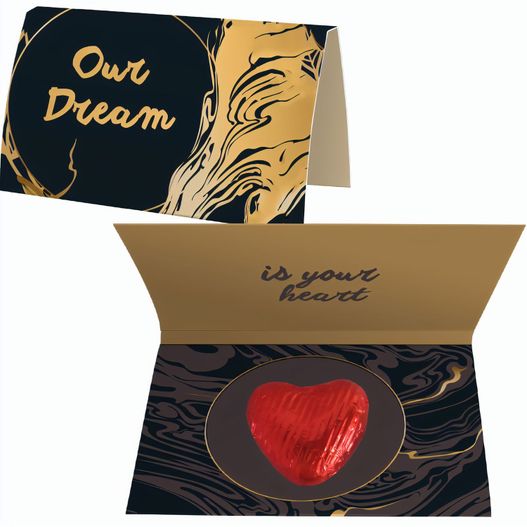 Produktabbildung Schoko-Herzen, ca. 5g, Werbekarte A6 gefaltet Schoko-Herzen, ca. 5g, Werbekarte A6 gefaltet (Bild 1)