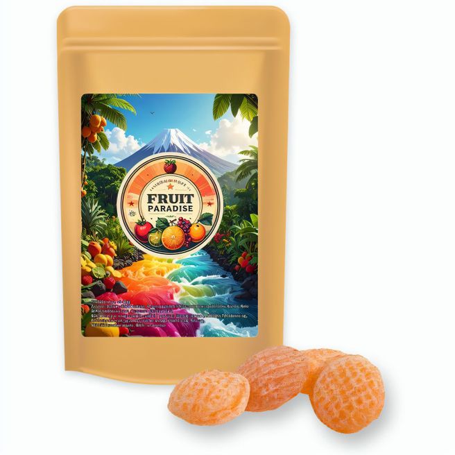 Matetee Orange, ca. 16g, Kraftpapierdose Mini schwarz