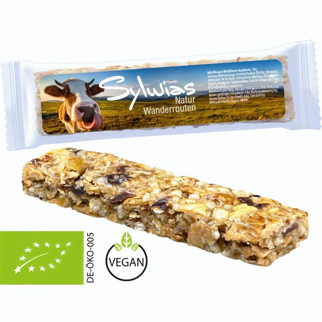 Bio Müsliriegel Multikorn-Aprikose, 30g, Express Flowpack mit Etikett