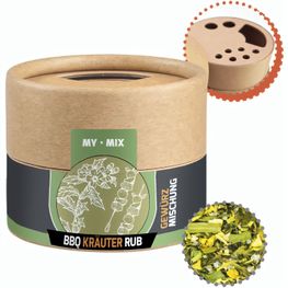 Gewürzmischung BBQ Kräuter Rub, ca. 28g, Kraftpapierstreuer Mini