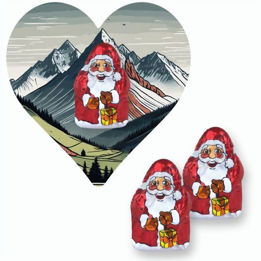 Produktabbildung Mini Schoko-Weihnachtsmänner, ca. 7g, Flyer Mini Herzform Mini Schoko-Weihnachtsmänner, ca. 7g, Flyer Mini Herzform (Bild 1)