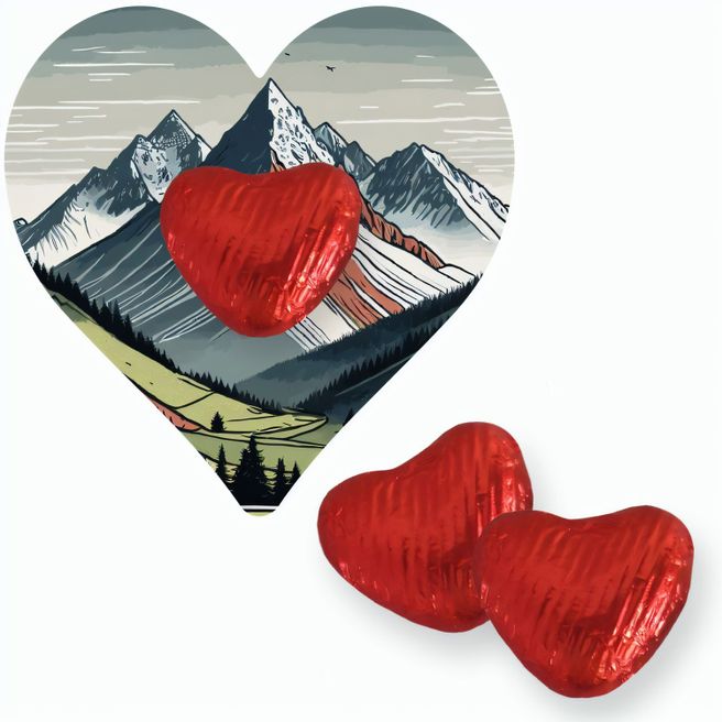 Schoko-Herzen, ca. 5g, Flyer Mini Herzform