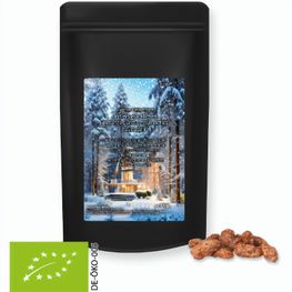 Bio Feuergebrannte Mandeln, ca. 500g, Standbeutel Maxi schwarz