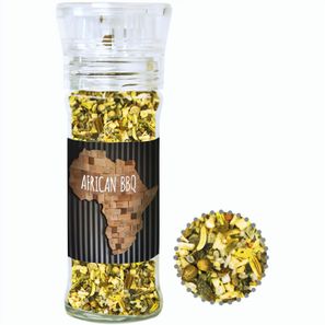 Gewürzmischung African BBQ, ca. 45g, transparente Gewürzmühle