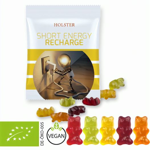 Produktabbildung Bio Gummibärchen ohne Gelatine, ca. 10g, Mini-Tüte Bio Gummibärchen ohne Gelatine, ca. 10g, Mini-Tüte (Bild 1)